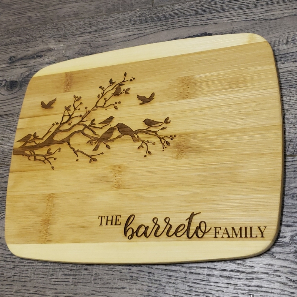 Personalized engraved cutting board
